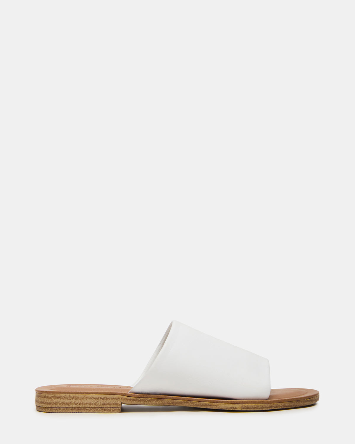 KIPP White Leather Slide Women's Sandal Steve Madden WHITE LEATHER
