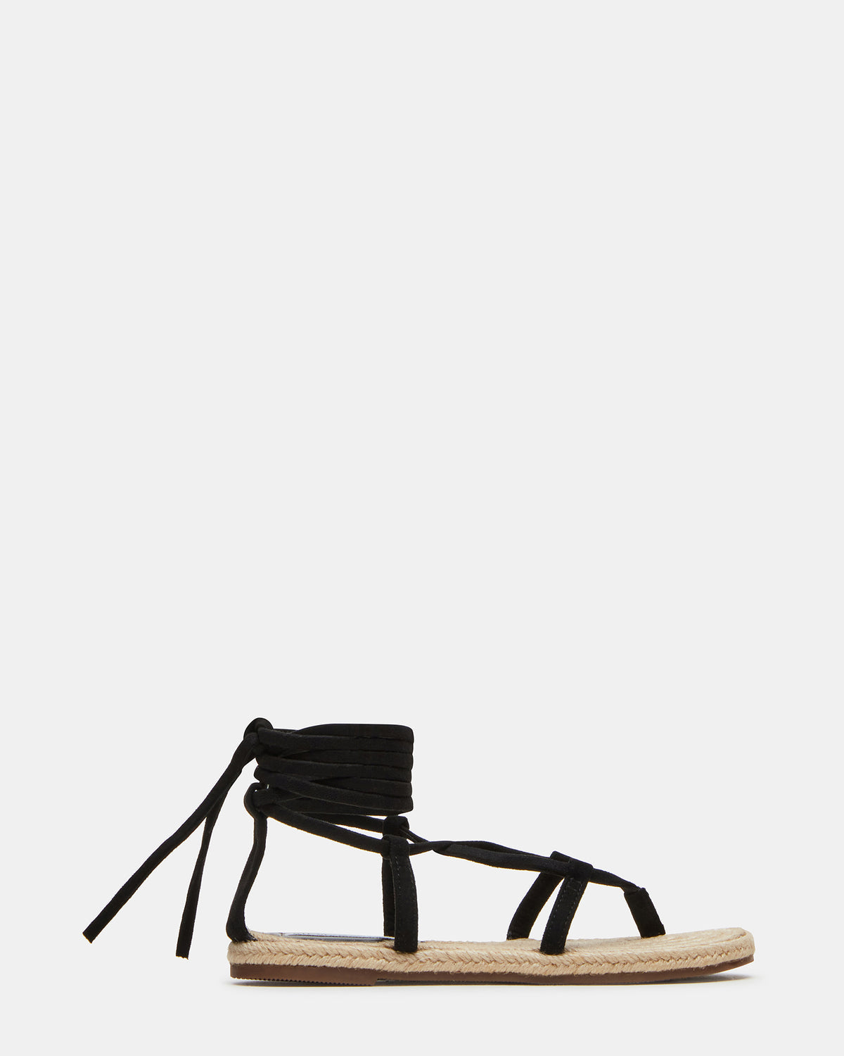 WADE Black Women's Strappy Lace-Up Espadrille Sandal Steve Madden BLACK