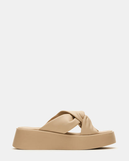 CYRIX Taupe Women's Platform Slide Sandal Steve Madden TAUPE