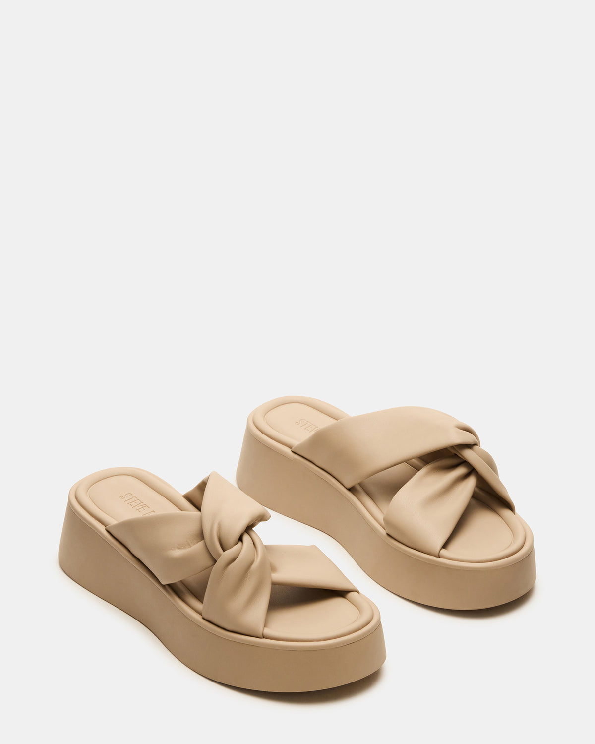 CYRIX Taupe Women's Platform Slide Sandal Steve Madden TAUPE
