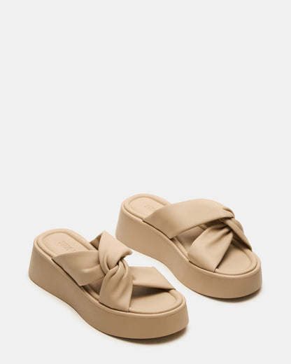 CYRIX Taupe Women's Platform Slide Sandal Steve Madden TAUPE