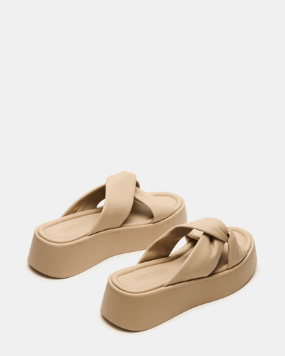 CYRIX Taupe Women's Platform Slide Sandal Steve Madden TAUPE