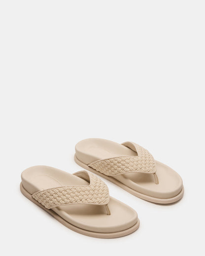 ZINNIA Bone Multi Women's Thong Footbed Sandal Steve Madden BONE MULTI