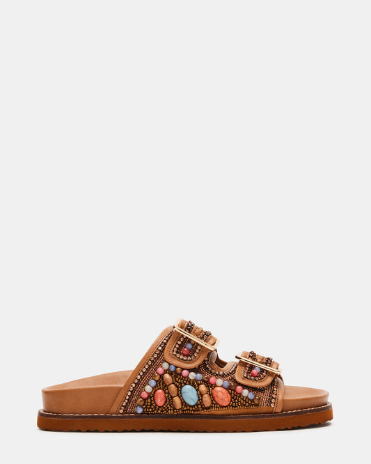 CABO Multi Beaded Footbed Slide | Women's Sandals Steve Madden MULTI