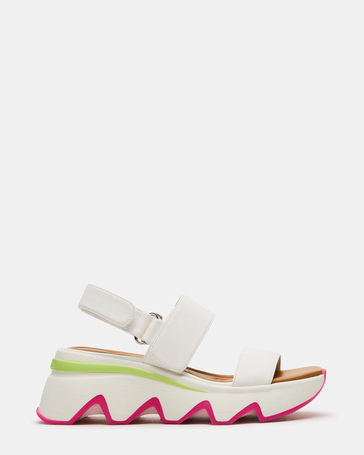LOCHAN Bone Platform Flatform Strappy Women's Sandal Steve Madden BONE