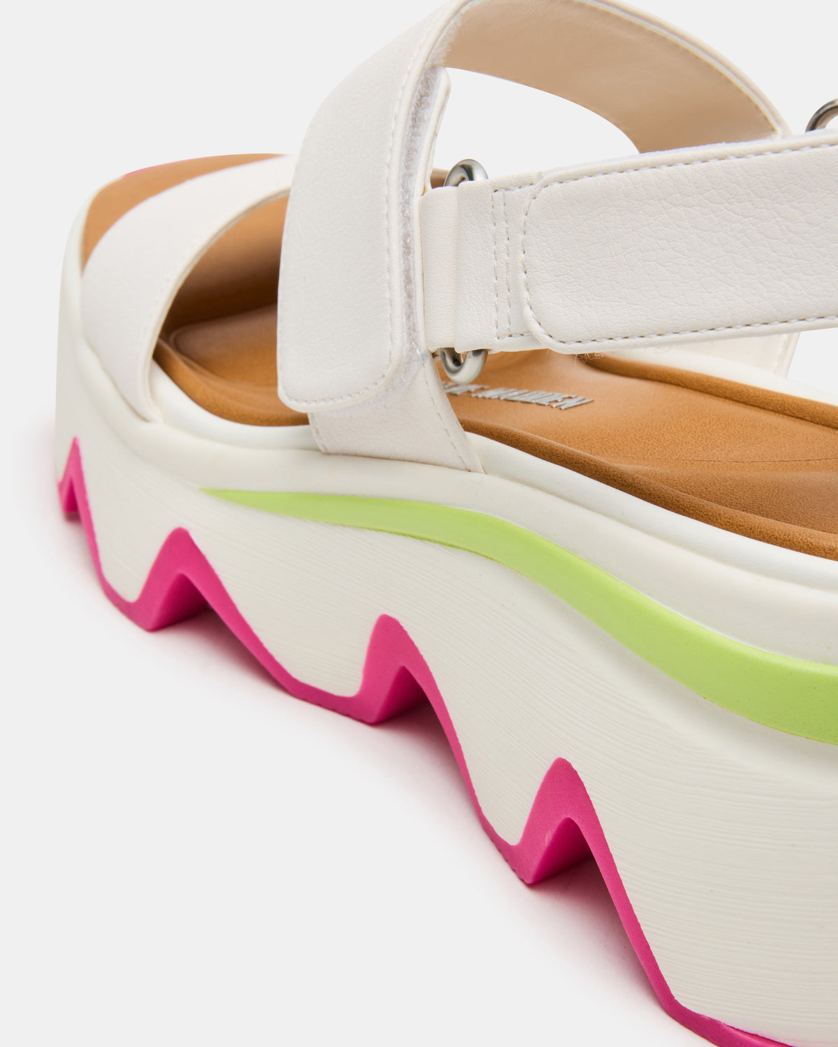 LOCHAN Bone Platform Flatform Strappy Women's Sandal Steve Madden BONE