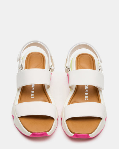 LOCHAN Bone Platform Flatform Strappy Women's Sandal Steve Madden BONE