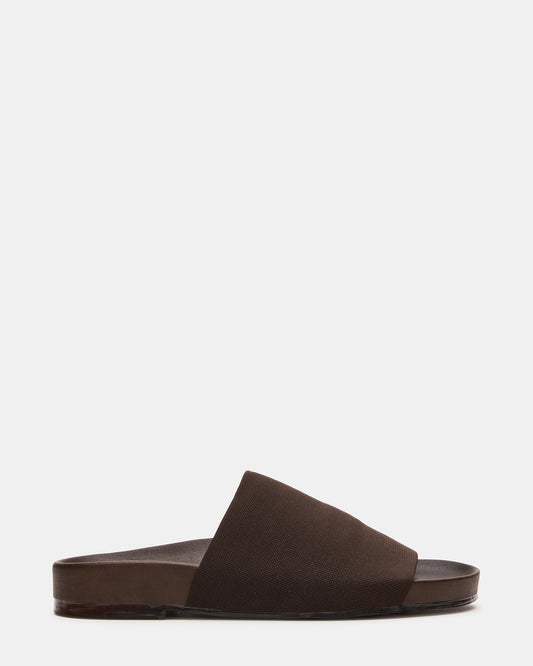SANSA Brown Flatform Footbed Slide Women's Sandal Steve Madden BROWN