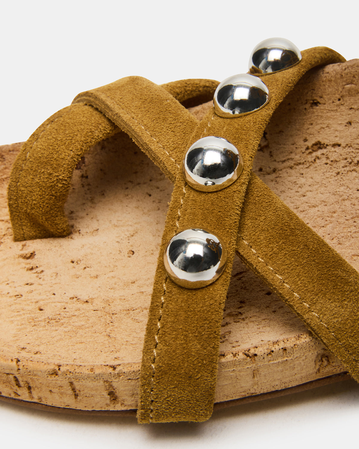 KELSO Olive Suede Flatform Strappy Studded Women's Sandal Steve Madden OLIVE SUEDE