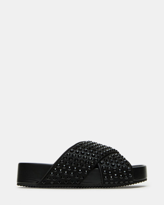 AVENDRA Black Multi Flatform Slide Women's Sandal Steve Madden BLACK MULTI