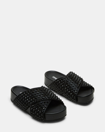 AVENDRA Black Multi Flatform Slide Women's Sandal Steve Madden BLACK MULTI