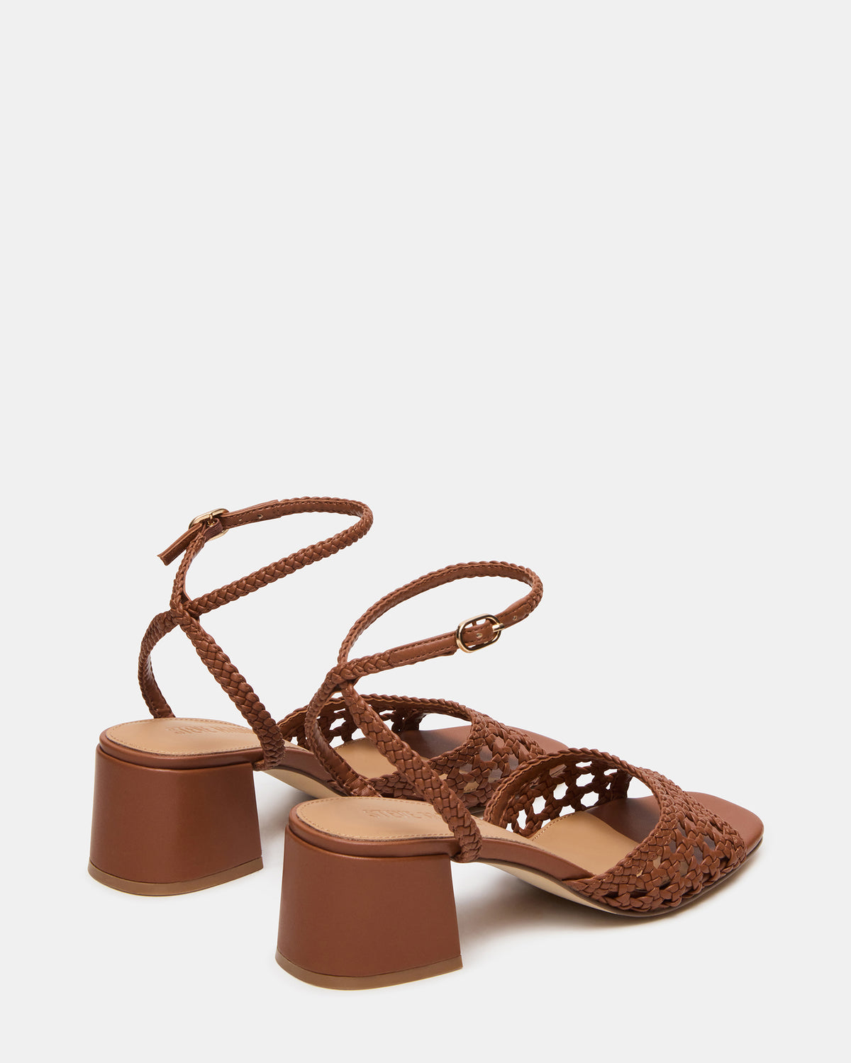 SOLEIL Tan Square-Toe Woven Women's Sandal Steve Madden TAN