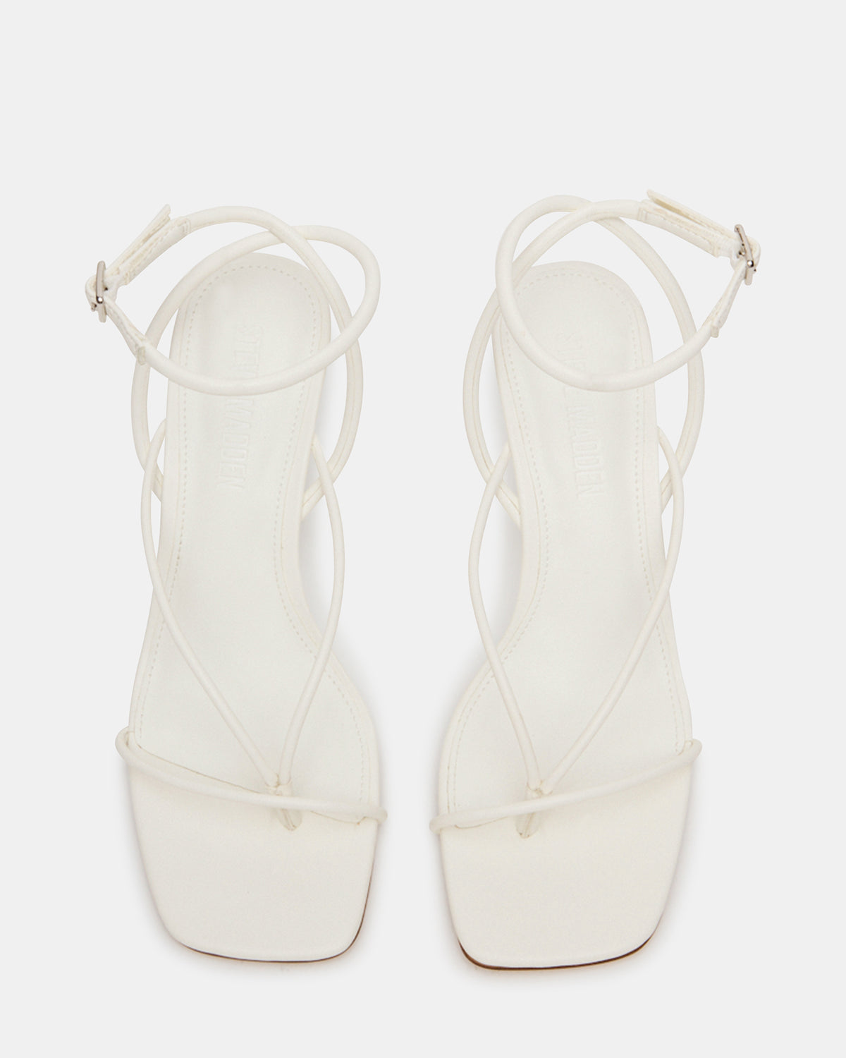 APPA White Square-Toe Strappy Wedge Women's Sandal Steve Madden WHITE