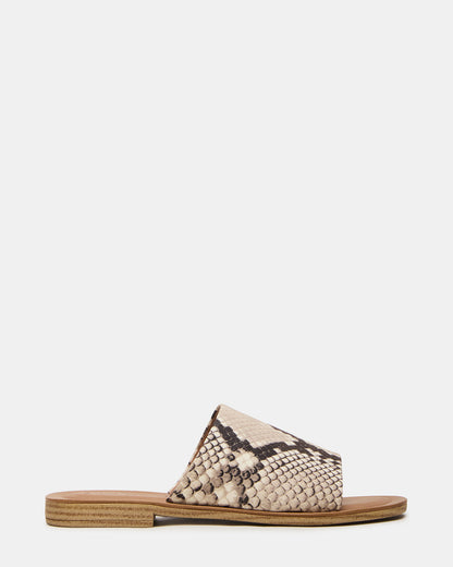 KIPP Natural Snake Slide Women's Sandal Steve Madden NATURAL SNAKE