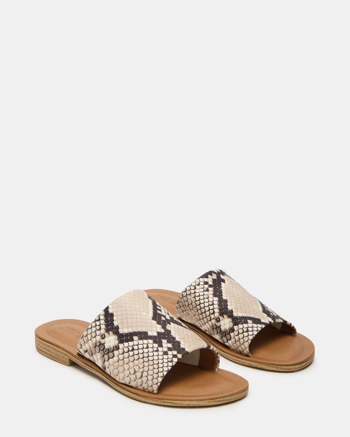 KIPP Natural Snake Slide Women's Sandal Steve Madden NATURAL SNAKE