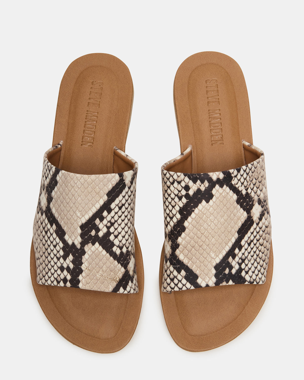 KIPP Natural Snake Slide Women's Sandal Steve Madden NATURAL SNAKE