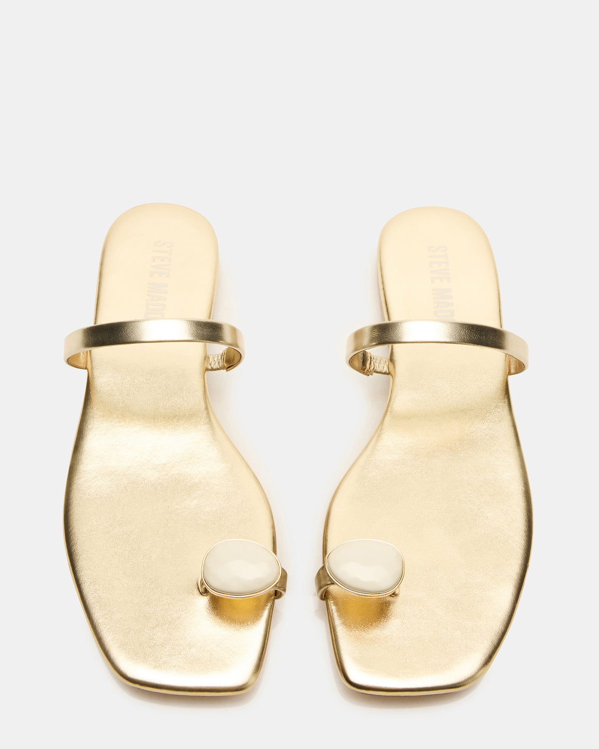 TAMARA Gold Flat Square-Toe Women's Sandal Steve Madden GOLD