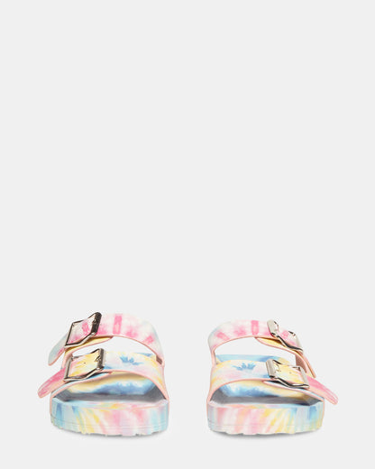 TEDDY-T PASTEL MULTI | Tie Dye Slides Steve Madden PASTEL MULTI