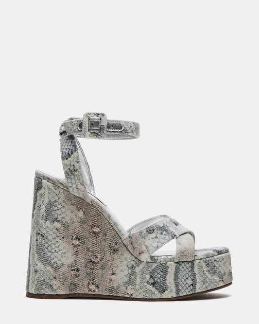 PINNACLE Multi Snake Women's Platform Wedge Sandal Steve Madden MULTI SNAKE