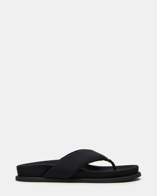 ZINNIA Black Women's Thong Footbed Sandal Steve Madden BLACK