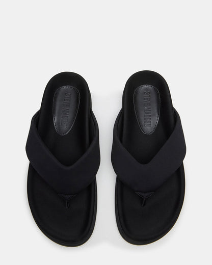ZINNIA Black Women's Thong Footbed Sandal Steve Madden BLACK
