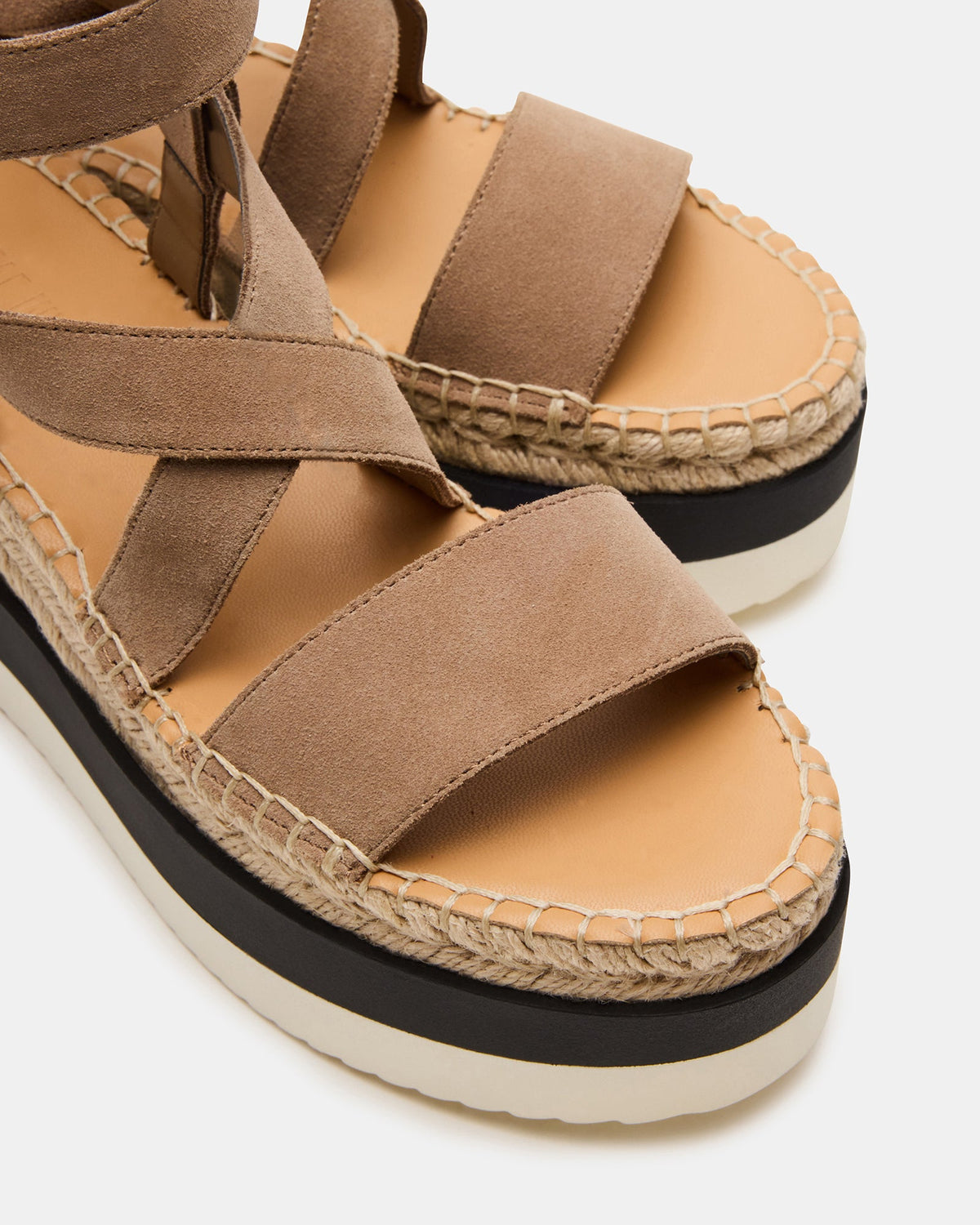 SOREN Taupe Suede Women's Espadrille Sandal Steve Madden TAUPE SUEDE
