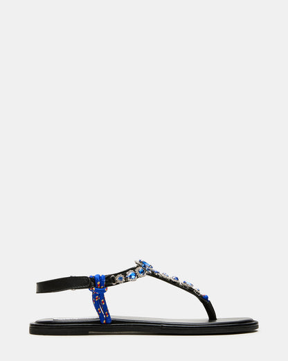 SOLITA Blue Multi Rhinestone Ornament Thong Sandal | Women's Sandals Steve Madden BLUE MULTI