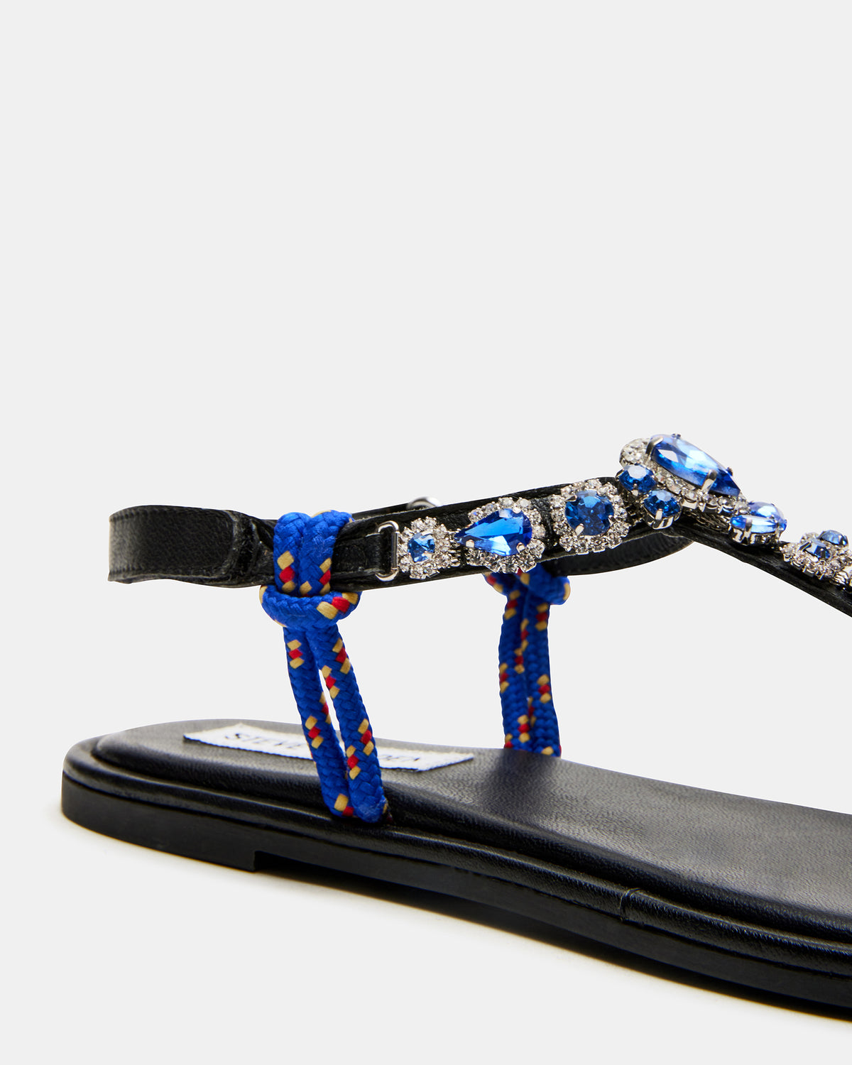SOLITA Blue Multi Rhinestone Ornament Thong Sandal | Women's Sandals Steve Madden BLUE MULTI