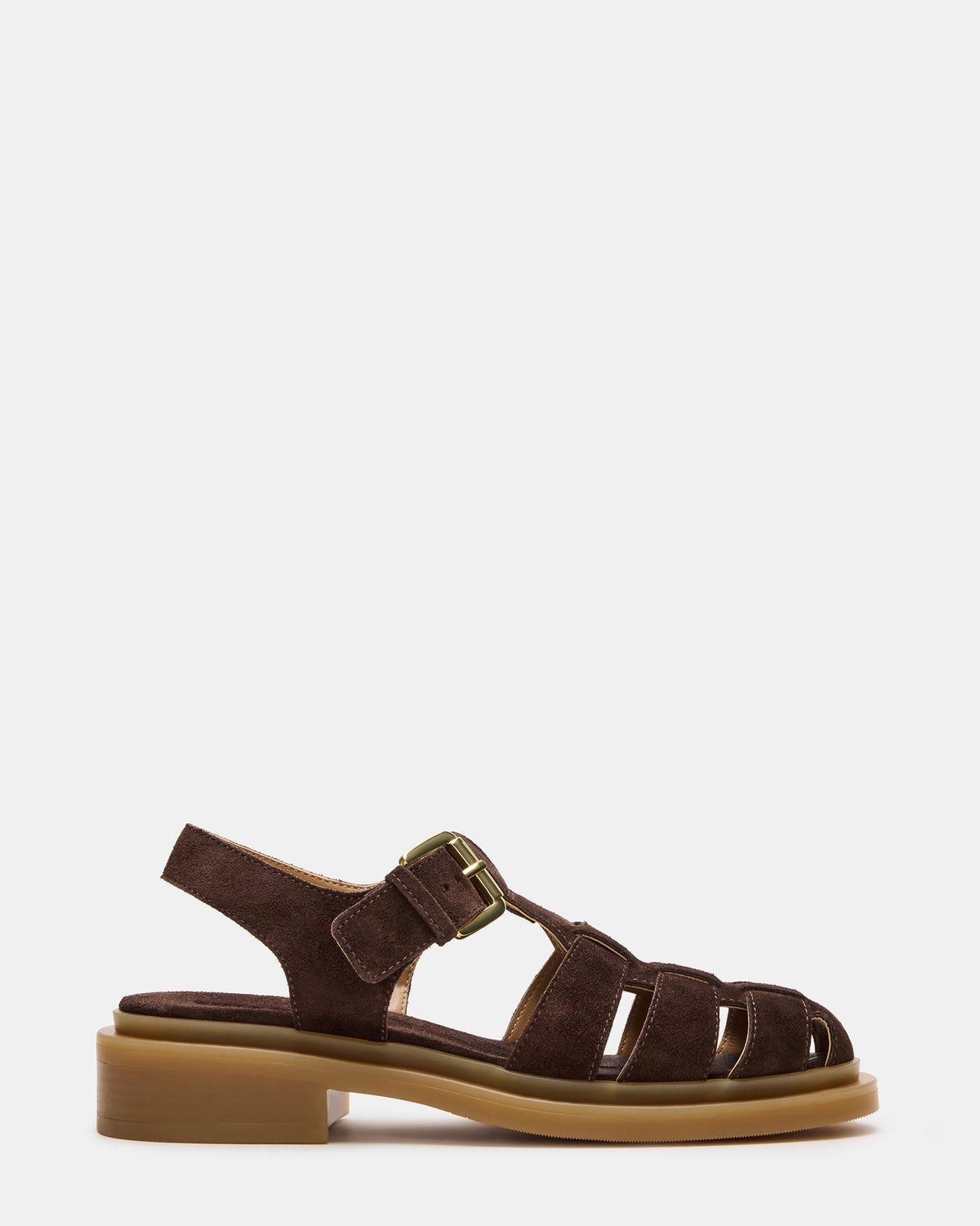 TOPE Chocolate Brown Suede Strappy Fisherman Women's Sandal Steve Madden CHOCOLATE BROWN SUEDE
