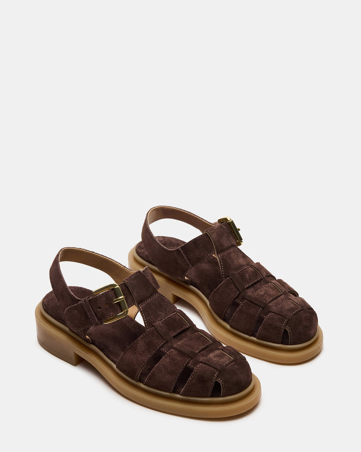 TOPE Chocolate Brown Suede Strappy Fisherman Women's Sandal Steve Madden CHOCOLATE BROWN SUEDE