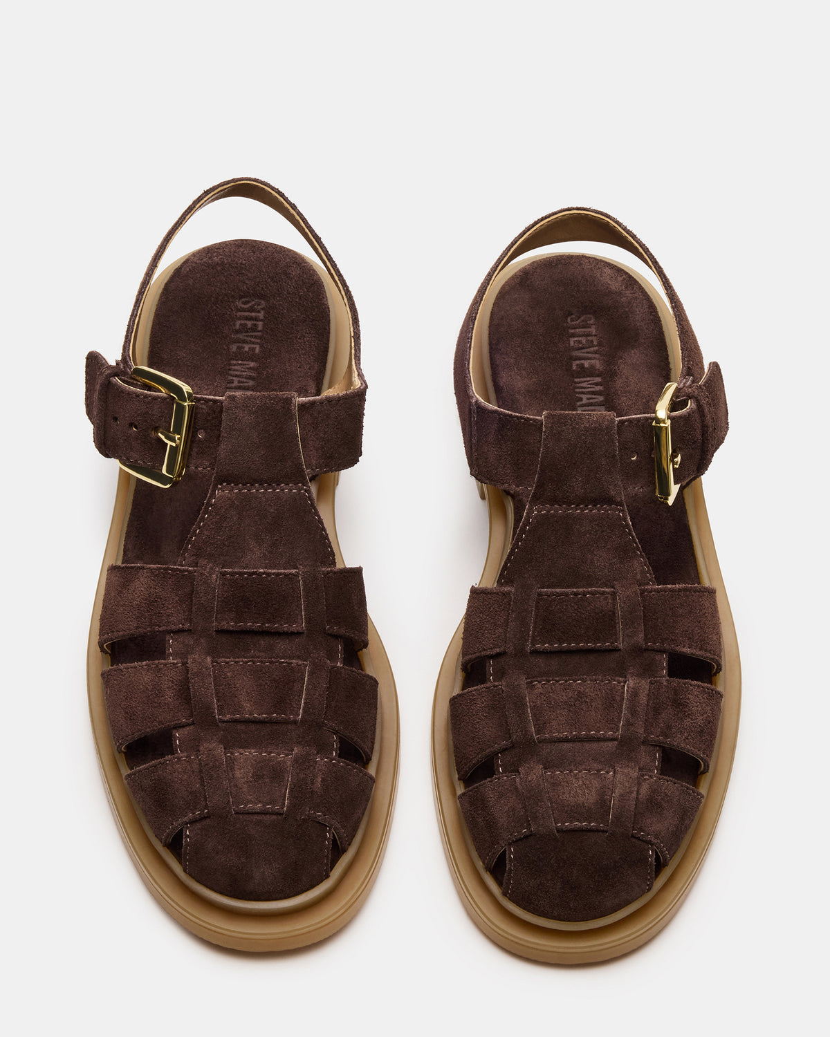 TOPE Chocolate Brown Suede Strappy Fisherman Women's Sandal Steve Madden CHOCOLATE BROWN SUEDE