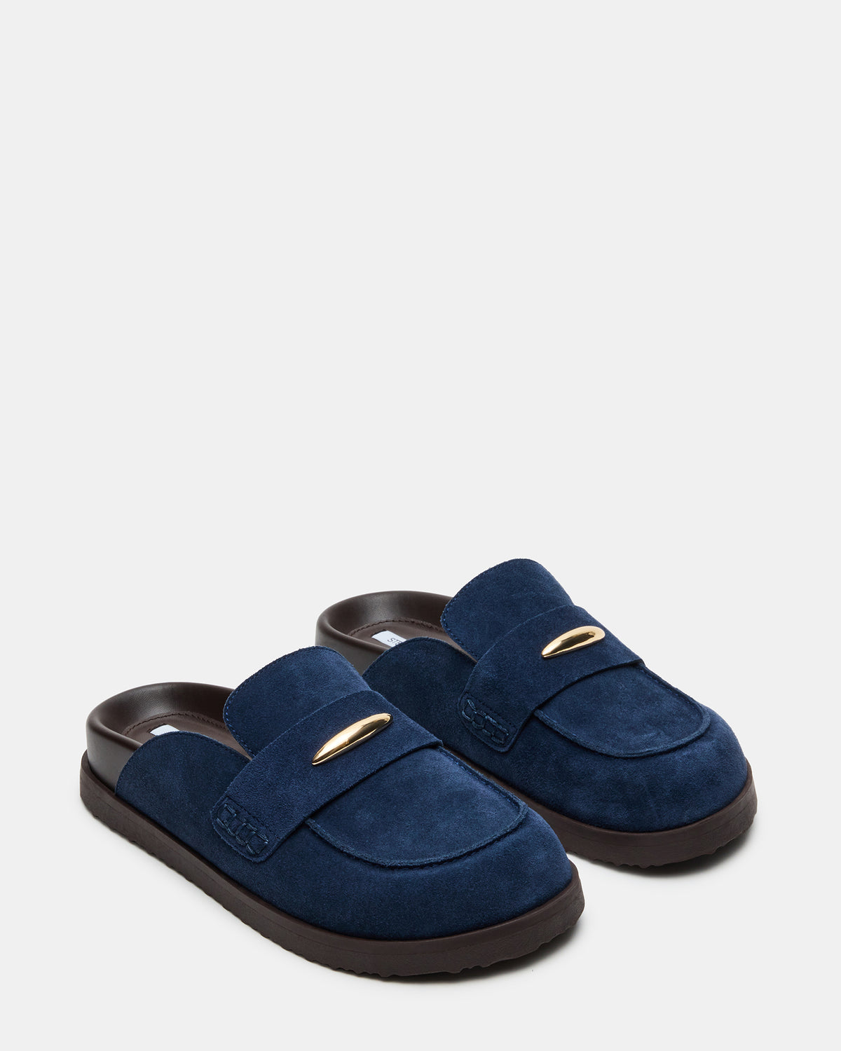 TOBIN Navy Suede Slip-On Mule Women's Flat Steve Madden NAVY SUEDE