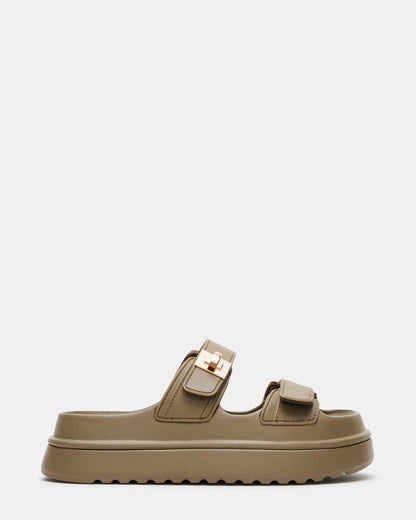BIGSCHMONA JELLY Olive Women's Platform Slide Sandal Steve Madden OLIVE