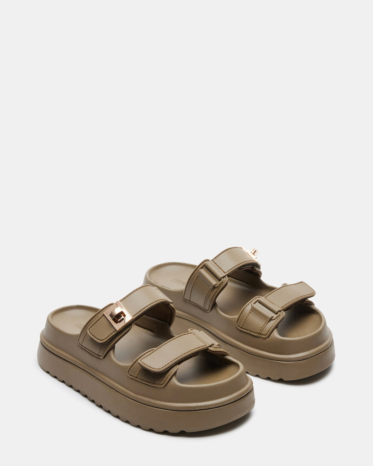 BIGSCHMONA JELLY Olive Women's Platform Slide Sandal Steve Madden OLIVE
