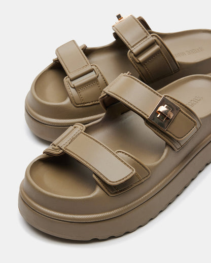 BIGSCHMONA JELLY Olive Women's Platform Slide Sandal Steve Madden OLIVE