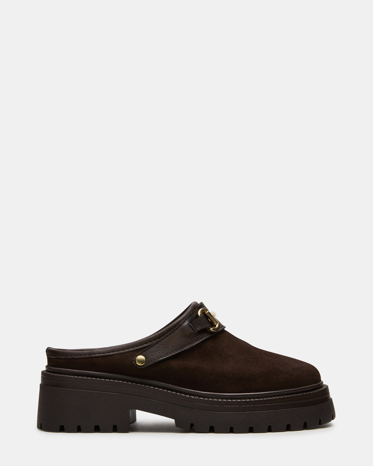 ERBA Brown Suede Platform Lug Slingback Clog Women's Flat Steve Madden BROWN SUEDE