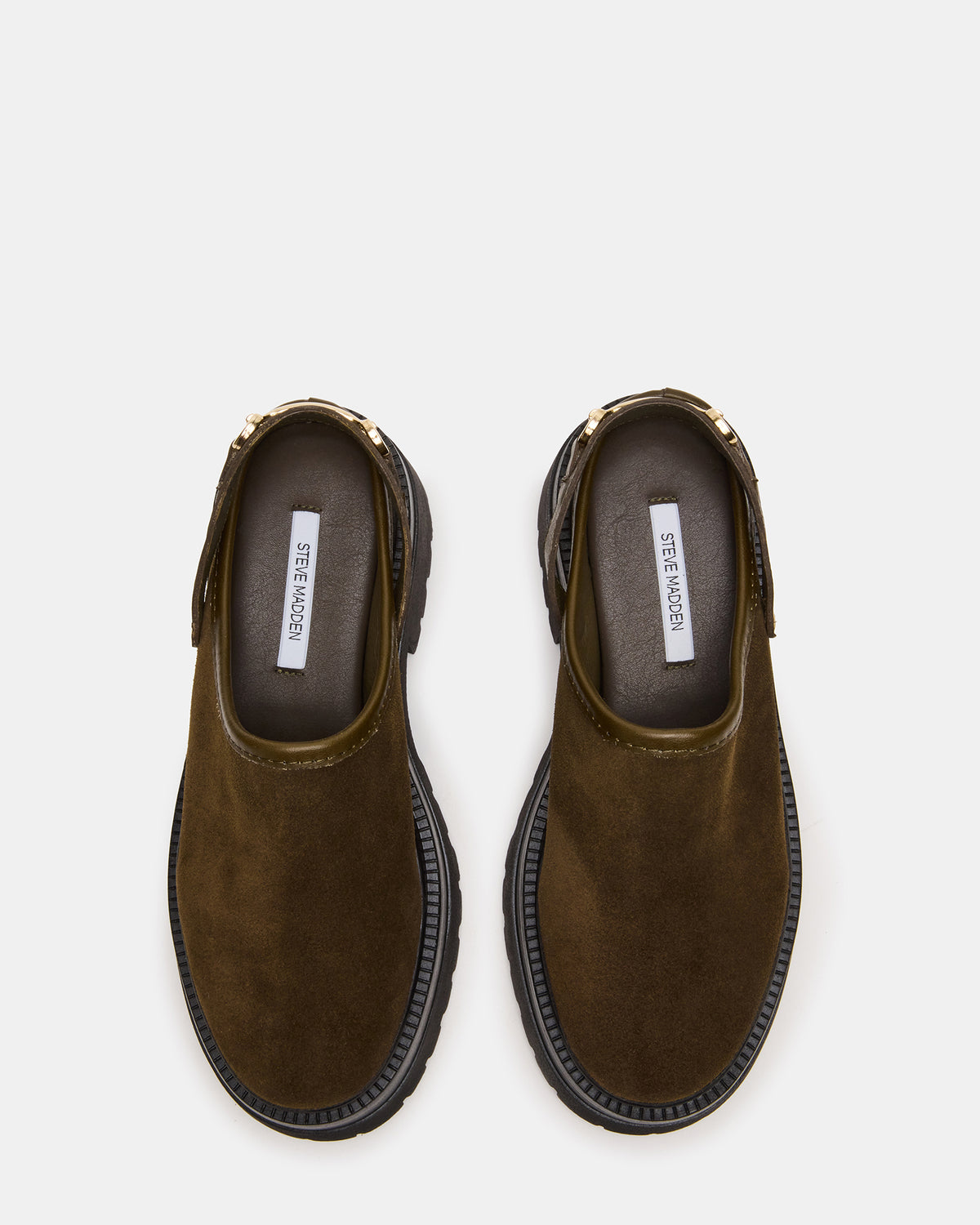 ERBA Olive Suede Platform Lug Slingback Clog Women's Flat Steve Madden OLIVE SUEDE