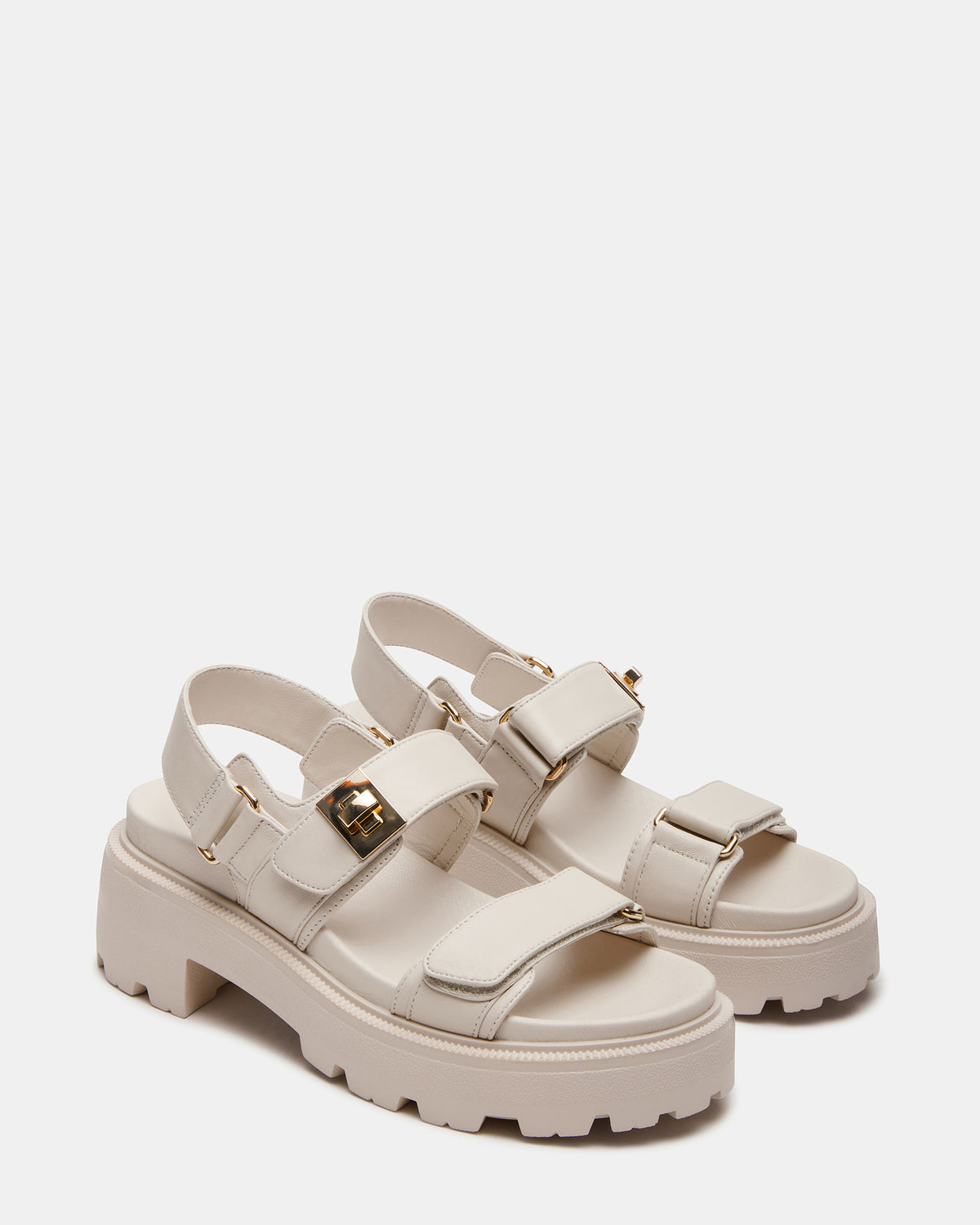 SUPERMONA Bone Leather Women's Platform Sandal Steve Madden BONE LEATHER