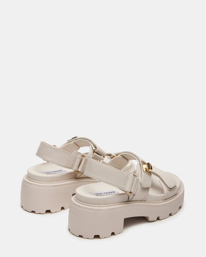 SUPERMONA Bone Leather Women's Platform Sandal Steve Madden BONE LEATHER