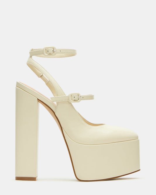 SCOTLYN Bone Leather Women's Platform Block Heel Steve Madden BONE LEATHER