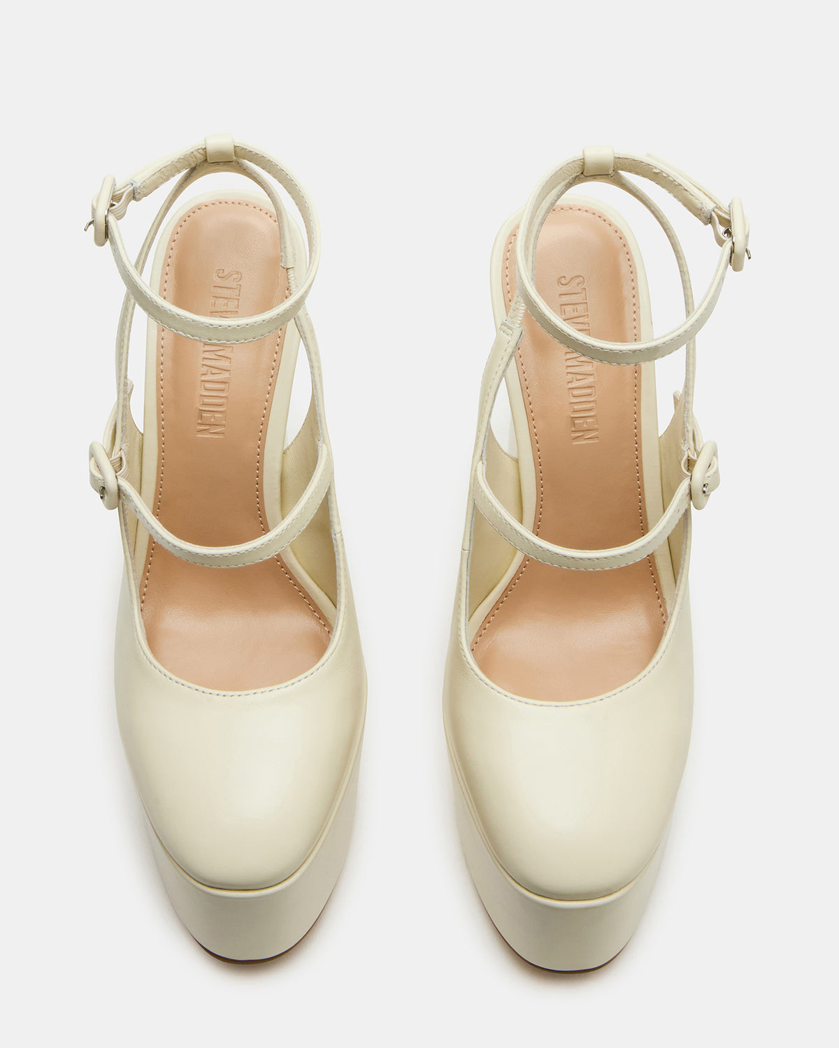 SCOTLYN Bone Leather Women's Platform Block Heel Steve Madden BONE LEATHER