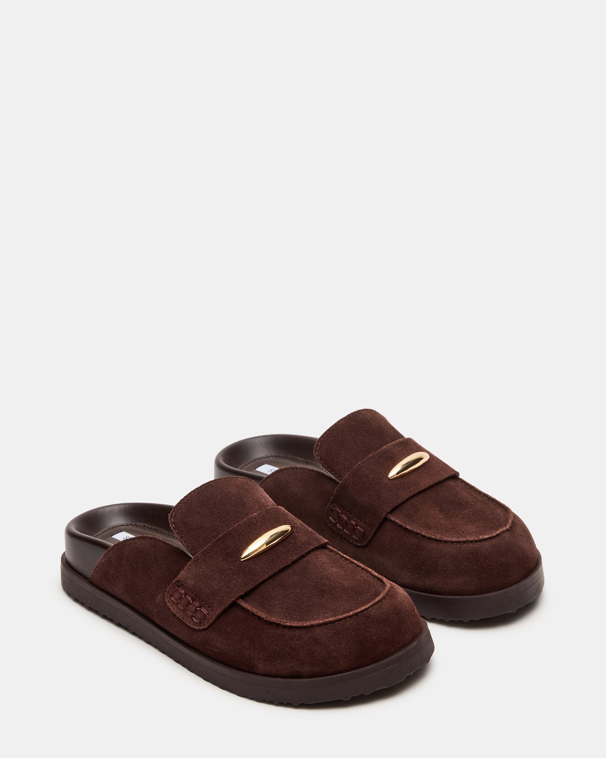 TOBIN Brown Suede Slip-On Mule Women's Flat Steve Madden BROWN SUEDE