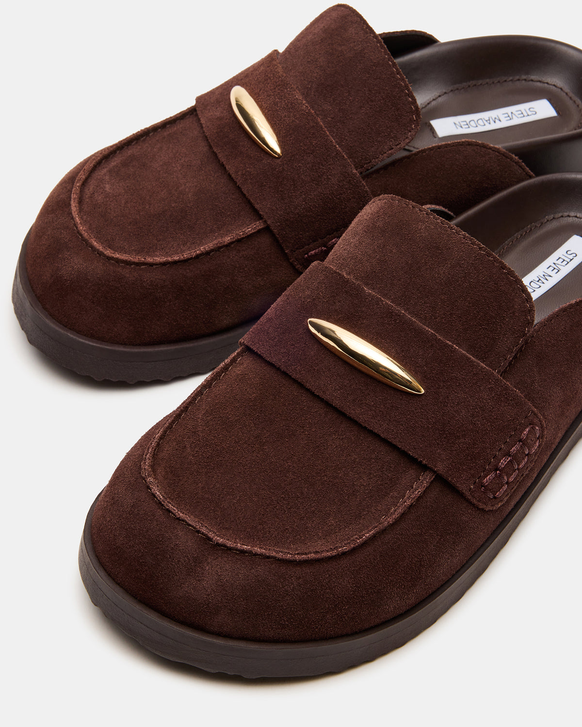 TOBIN Brown Suede Slip-On Mule Women's Flat Steve Madden BROWN SUEDE