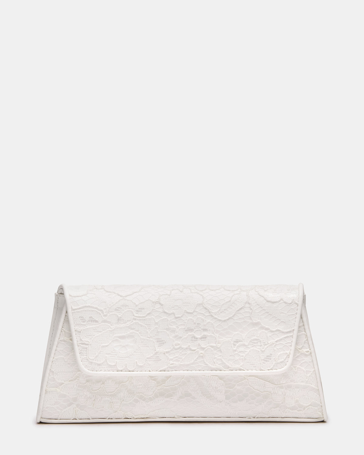AVANT Bag White Lace French Binding Trapezoid Crossbody Clutch Handbag Steve Madden WHITE LACE