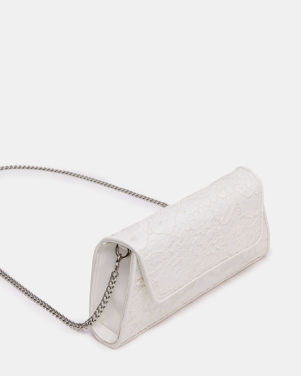AVANT Bag White Lace French Binding Trapezoid Crossbody Clutch Handbag Steve Madden WHITE LACE