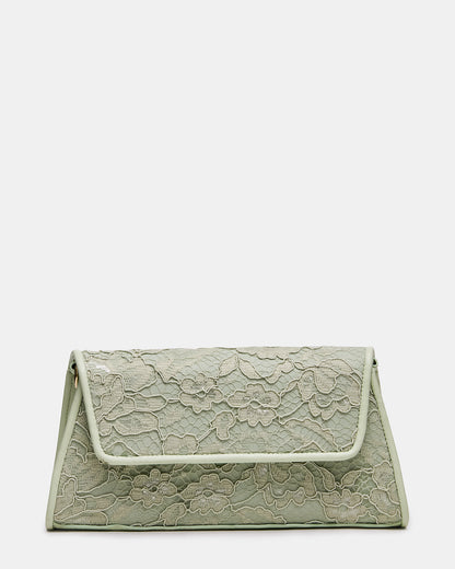 AVANT Bag Pistachio French Binding Trapezoid Crossbody Clutch Handbag Steve Madden PISTACHIO