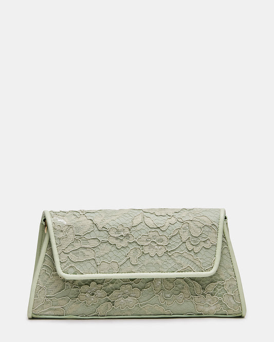 AVANT Bag Pistachio French Binding Trapezoid Crossbody Clutch Handbag Steve Madden PISTACHIO
