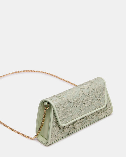 AVANT Bag Pistachio French Binding Trapezoid Crossbody Clutch Handbag Steve Madden PISTACHIO