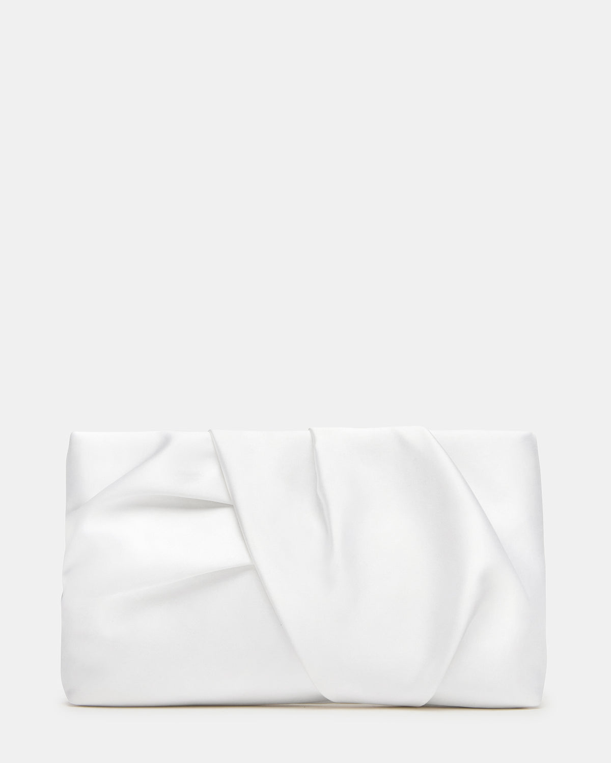 LILIA Bag White Elongated Pleated Crossbody Clutch Handbag Steve Madden WHITE
