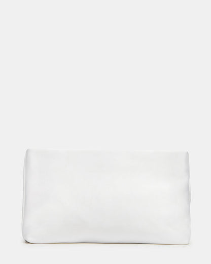 LILIA Bag White Elongated Pleated Crossbody Clutch Handbag Steve Madden WHITE